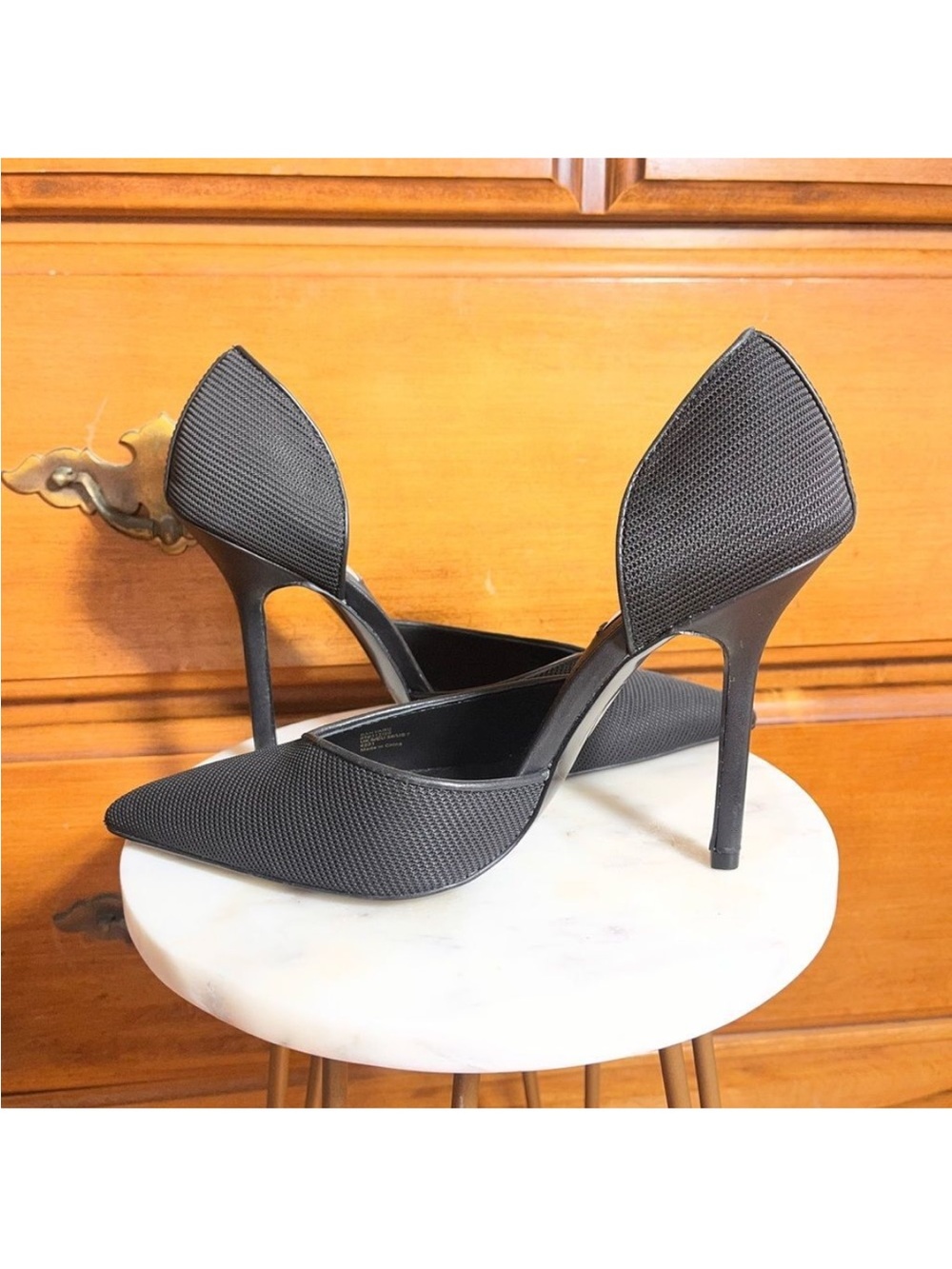 REISS Banyard Stiletto Pumps Black EU 38 US 7.5 Pointed Toe Heels